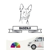 Basenji 15 Aufkleber in eigener Farbe Größe by ANFALAS