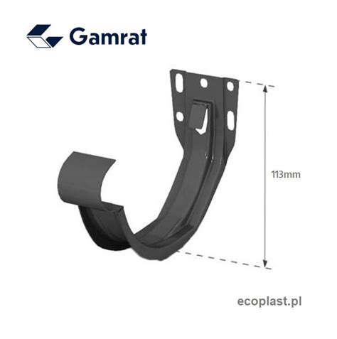 GAMRAT STALGAM ceglasty Uchwyt rynnowy 125mm DOCZOŁOWY ECOPLAST