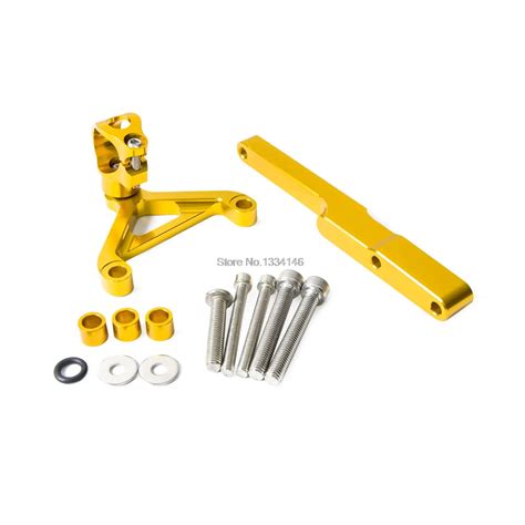 Gold Cnc Steering Damper Mounting Kit For Honda Cb R