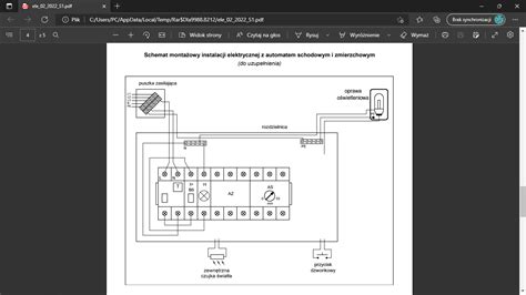 Schemat Monta Owy Instalacji Elektrycznej Z Automatem Schodowym I