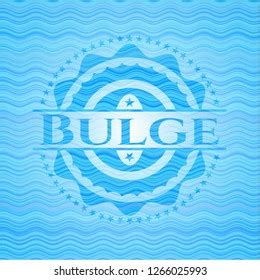 Bulge Water Wave Representation Style Emblem Stock Vector Royalty Free