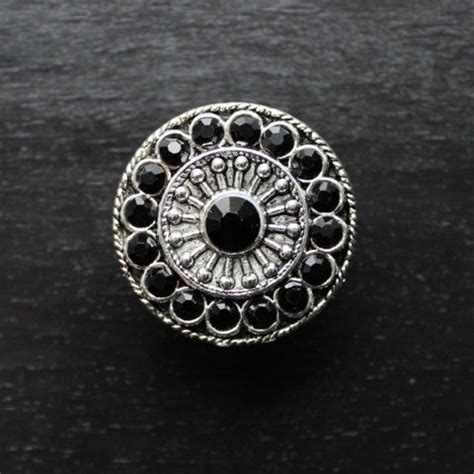 Black Crystal Drawer Knobs Black Glass Knobs in Silver