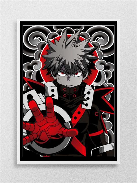 My Hero Academia Bakugo Anime Poster Çerçevesiz Yüksek Kalite Anime