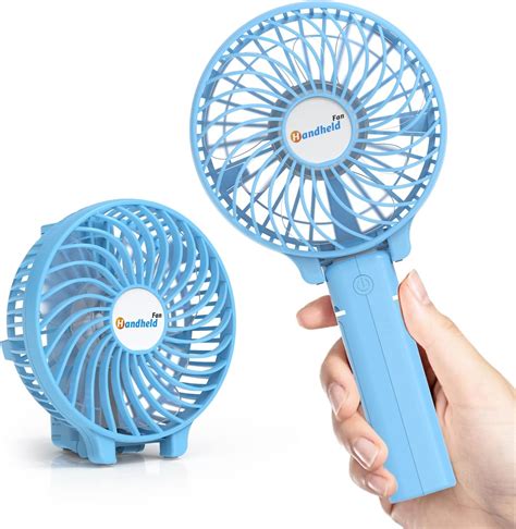 Voxxu In Rechargeable Handheld Fan With Speeds Battery Operated