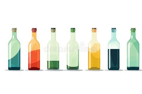 Glass Bottles Isolated Vector Style Illustration Stock Vector Illustration Of Symbol