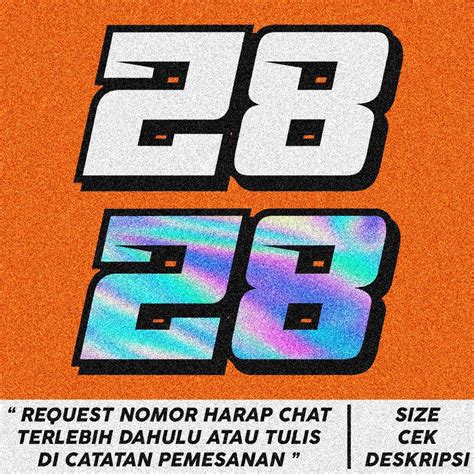 Jual Sticker Nomor Custom Cutting Stiker Nomor Racing Shopee Indonesia