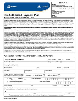 Fillable Online Po Box Pre Authorized Payment Plan Pitt