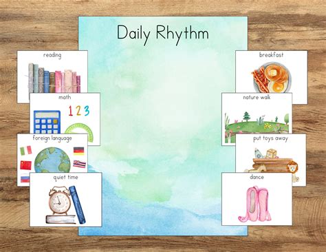 Daily Rhythm Cards, Daily Routine Cards, Daily Schedule Cards, Daily