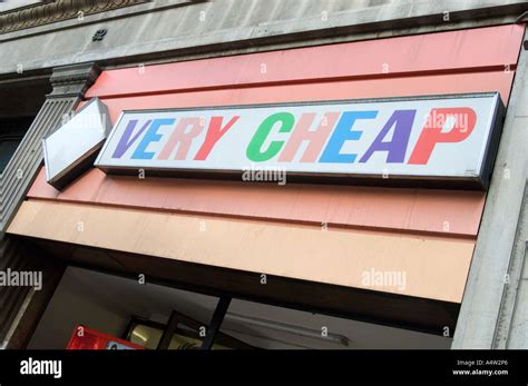 cheap shop sign stock photo alamy