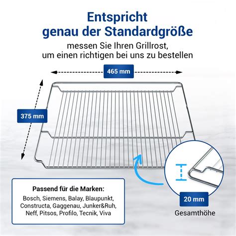 Grillrost wie Bosch 00574876 465x375mm für Backofen kaufen