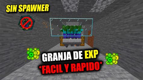 👉como Hacer Una Granja De Experiencia Fácil Y Rápido En Minecraft Java Y Bedrock Emzigamer