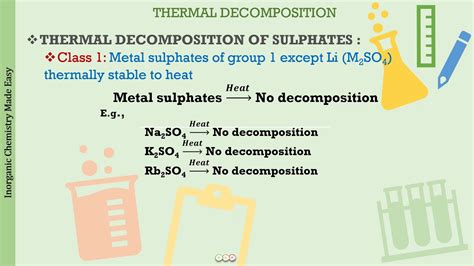 Heating Effects On Metal Sulphates Thermal Decomposition Of Metal