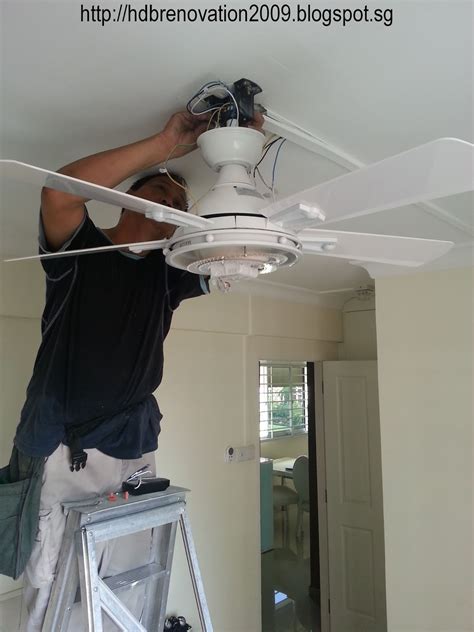 Our HDB Flat Renovation in 2009: Ceiling Fan Installation (Part 1)