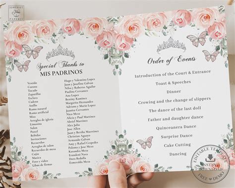 Quinceañera Padrinos List