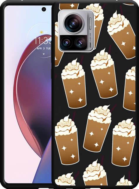 Cazy Hoesje Zwart Geschikt Voor Motorola Edge 30 Ultra Frappuccino S