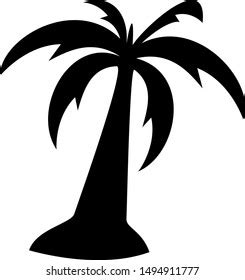 Palm Tree Icon Black Stock Vector (Royalty Free) 1494911777 | Shutterstock