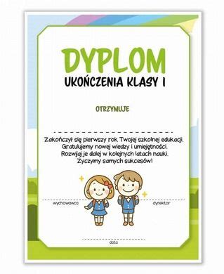 Learnhow Dyplom A Uko Czenia Klasy Pierwszej Szt Smyk