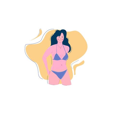 Chica En Bikini Vector En Vecteezy
