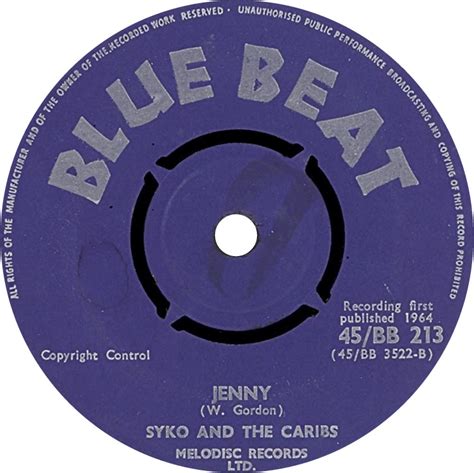 Blue Beat Bb 213 Syko And The Caribs Do The Dog Jenny Blue Beat