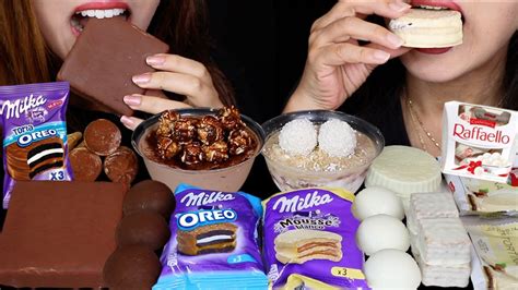 Asmr Milk Vs White Milka Oreo Torta Milka Mousse Alfajor Ice Cream