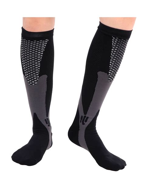 Mens Compression Socks - Stockings for Athletic, Edema, Travel, Black ...