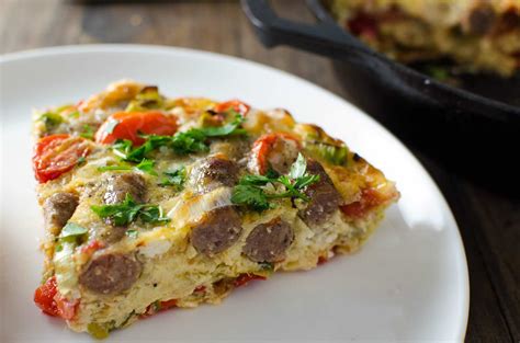 Sausage Frittata With Persimmon Salsa The Flavor Bender