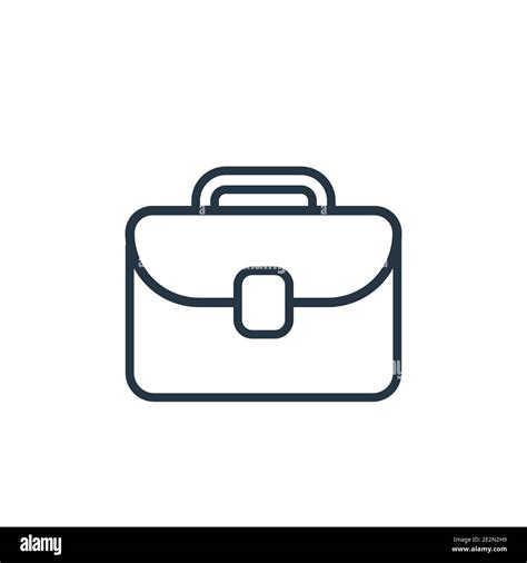 Closed Briefcase Outline Vector Icon Thin Line Black Closed Briefcase