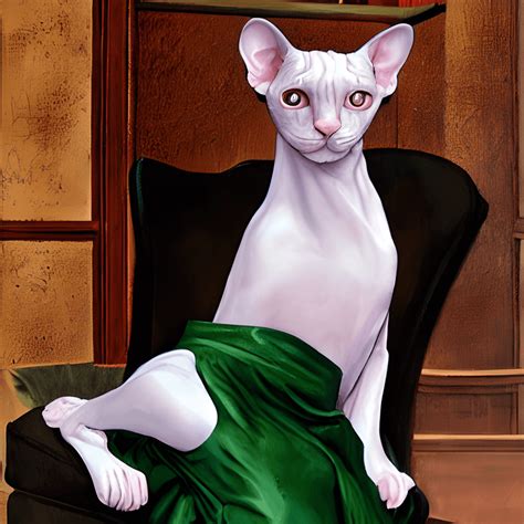 Adorable Sphynx Cat By Mark Brooks · Creative Fabrica