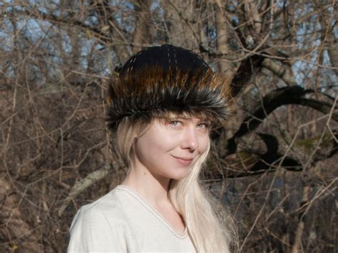 Medieval Hat Woolen Viking Hat Early Medieval Birka Hat Larp Etsy