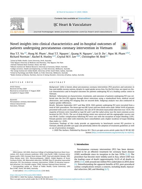 Pdf Novel Insights Into Clinical Characteristics And In Hospital