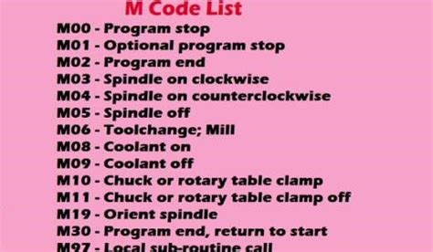 M Code For Cnc What Is It M Code Vs G Code Benefits Faq