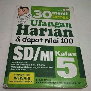 Jual BUKU 30 MENIT BERES ULANGAN HARIAN DAPAT NILAI 100 SD MI KELAS 5