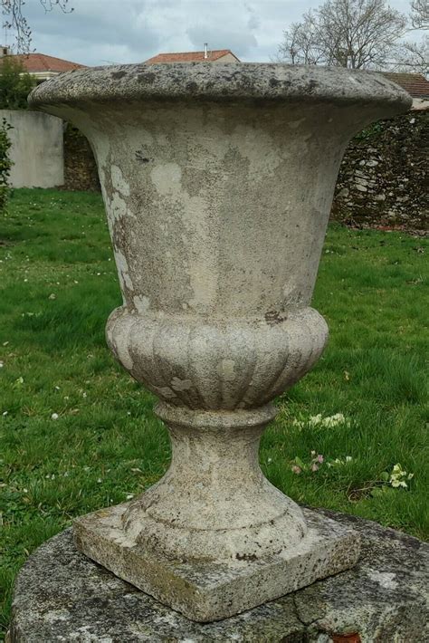 Grand M Dicis Ancien Pierre Reconstitu E Vase Jardin Ancien Ext Rieur