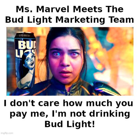 Ms Marvel Meets The Bud Light Marketing Team Imgflip