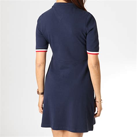 Tommy Hilfiger Robe Polo Femme Flare 6966 Bleu Marine