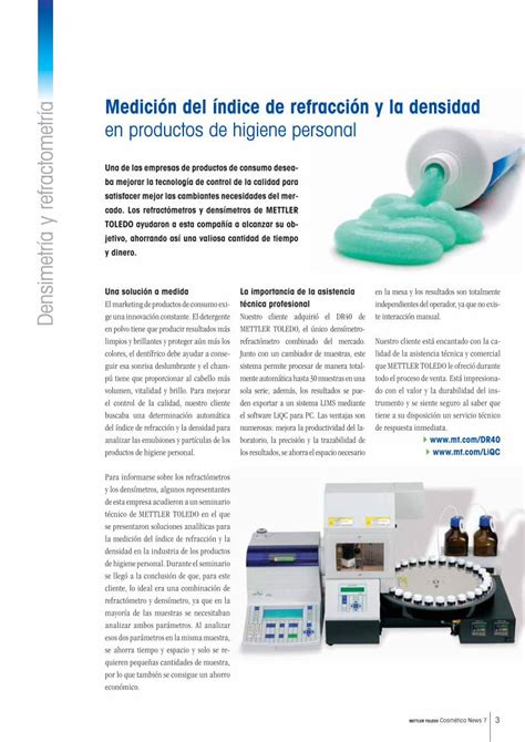 PDF Medición del índice de refracción y la densidad en