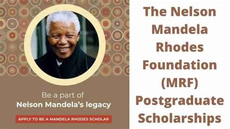 Apply 2022 Mandela Rhodes Foundation Scholarships For Postgraduate