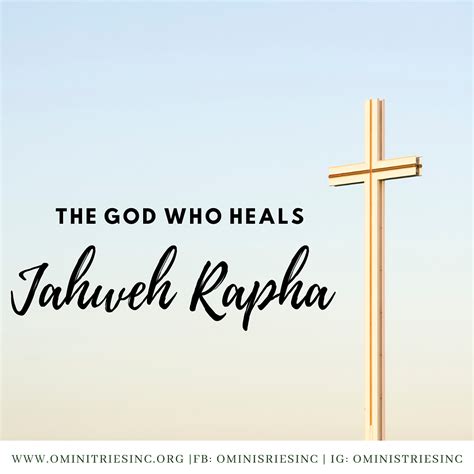 SUBJECT YAHWEH RAPHA THE HEALER