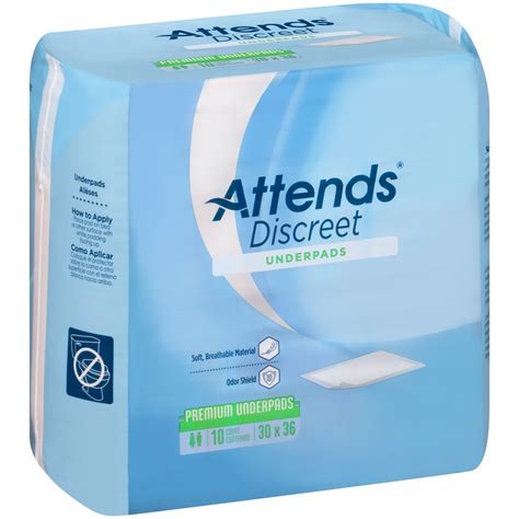 Attends Discreet Incontinence Care Premium Underpads With Odor Shield