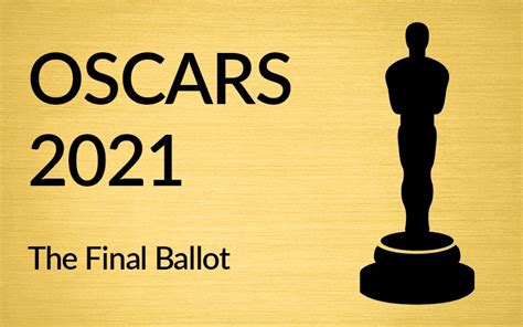 2021 Oscar Predictions The Final Ballot