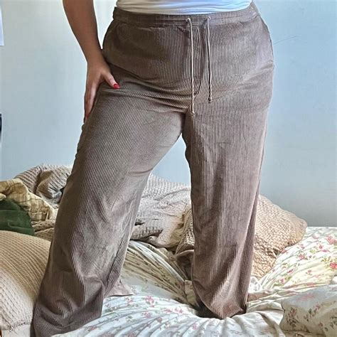 Plus Size Corduroy Pants With Cargo Pocket Ridged Depop