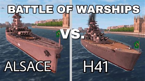 Super Alsace Vs H41 Two Of The Most Powerful Ships In Battle Of