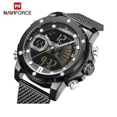 Reloj Hombre Naviforce NF9172 NEGRO Digital Analógico Acero Deportivo