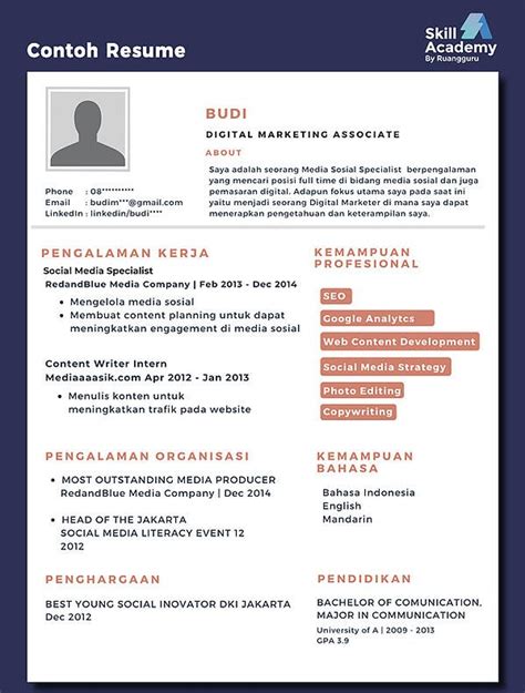 Detail Contoh Resume Melamar Kerja Koleksi Nomer