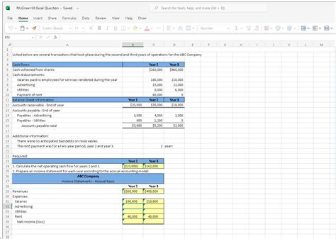 Solved Requiredcalculate The Net Operating Cash Flow For