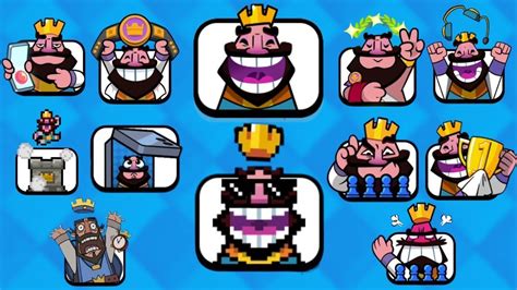 All 23 King Emojis In Clash Royal Youtube