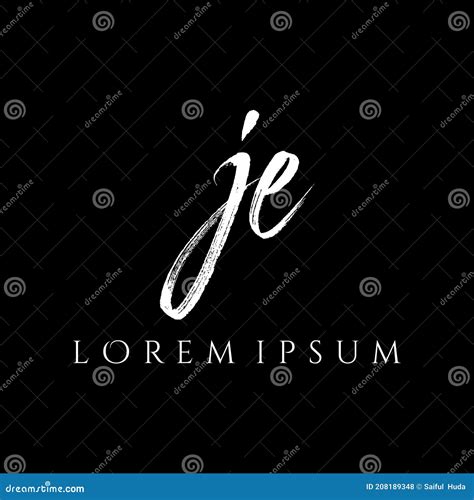 Letter Je Simple Monogram Logo Icon Design Stock Vector Illustration