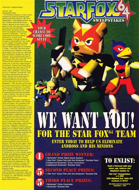 Star Fox 64 Download Gamefabrique