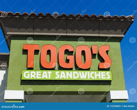 Togo`s Sandwiches Exterior editorial photo. Image of food - 112238681