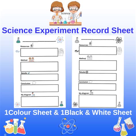 Mash 1st 2nd Class Science Experiment Record Sheet